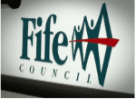 a sign showing fife council's logo