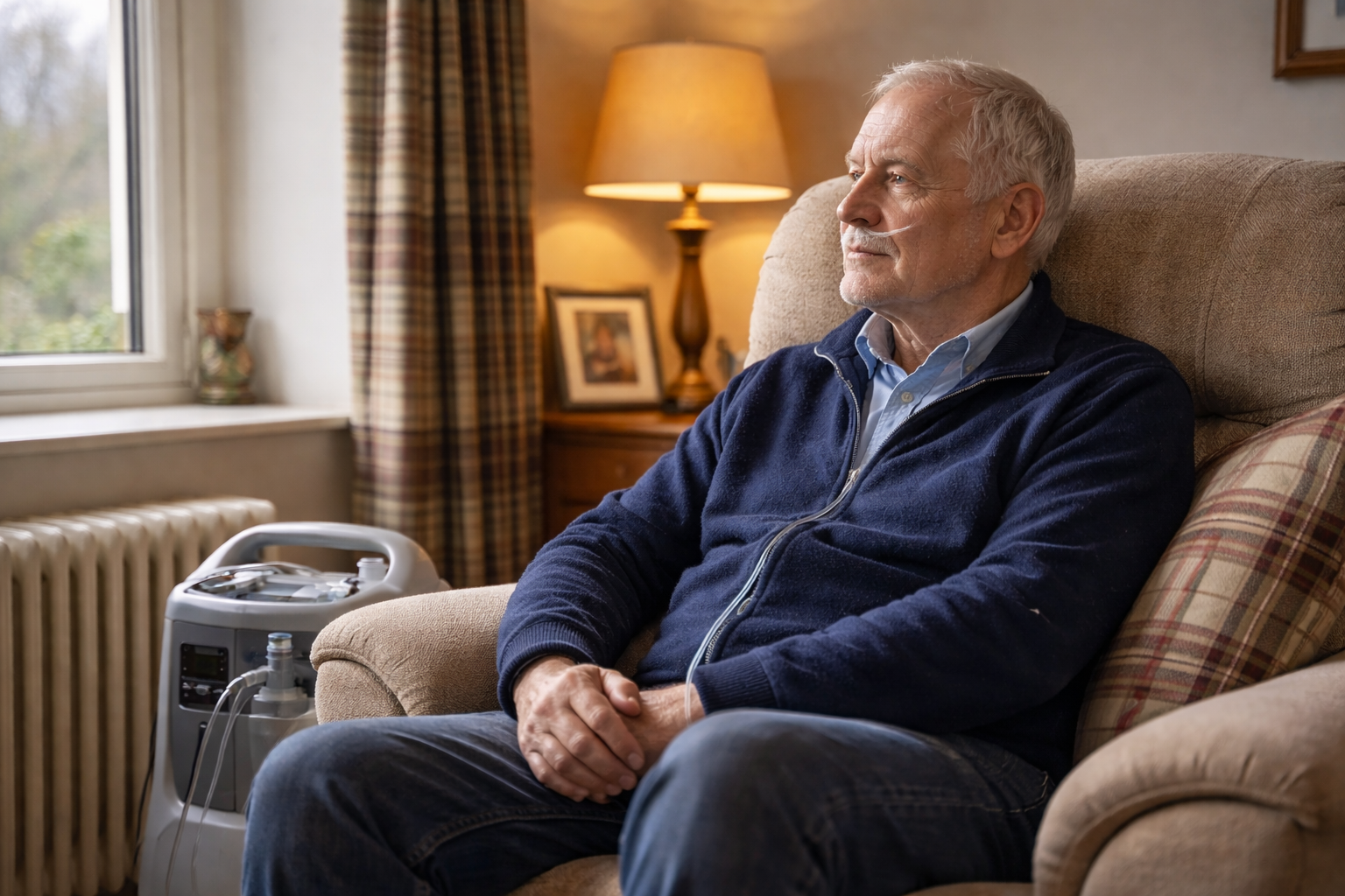 Asbestosis patient receiving support at home in Scotland