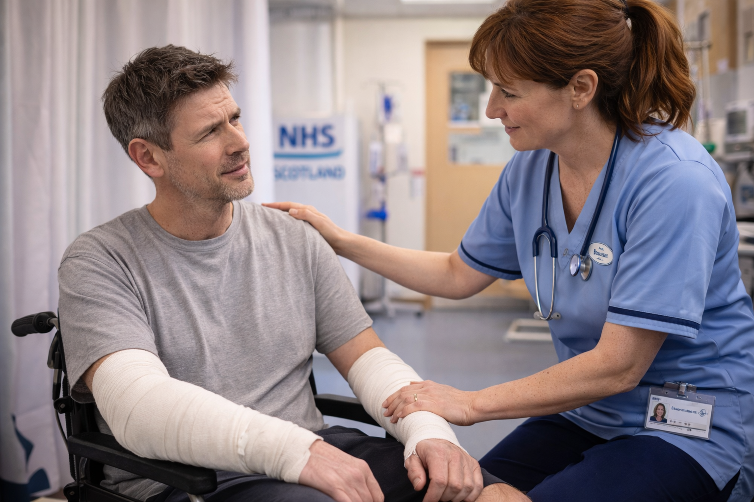 Burns injury compensation claim Scotland