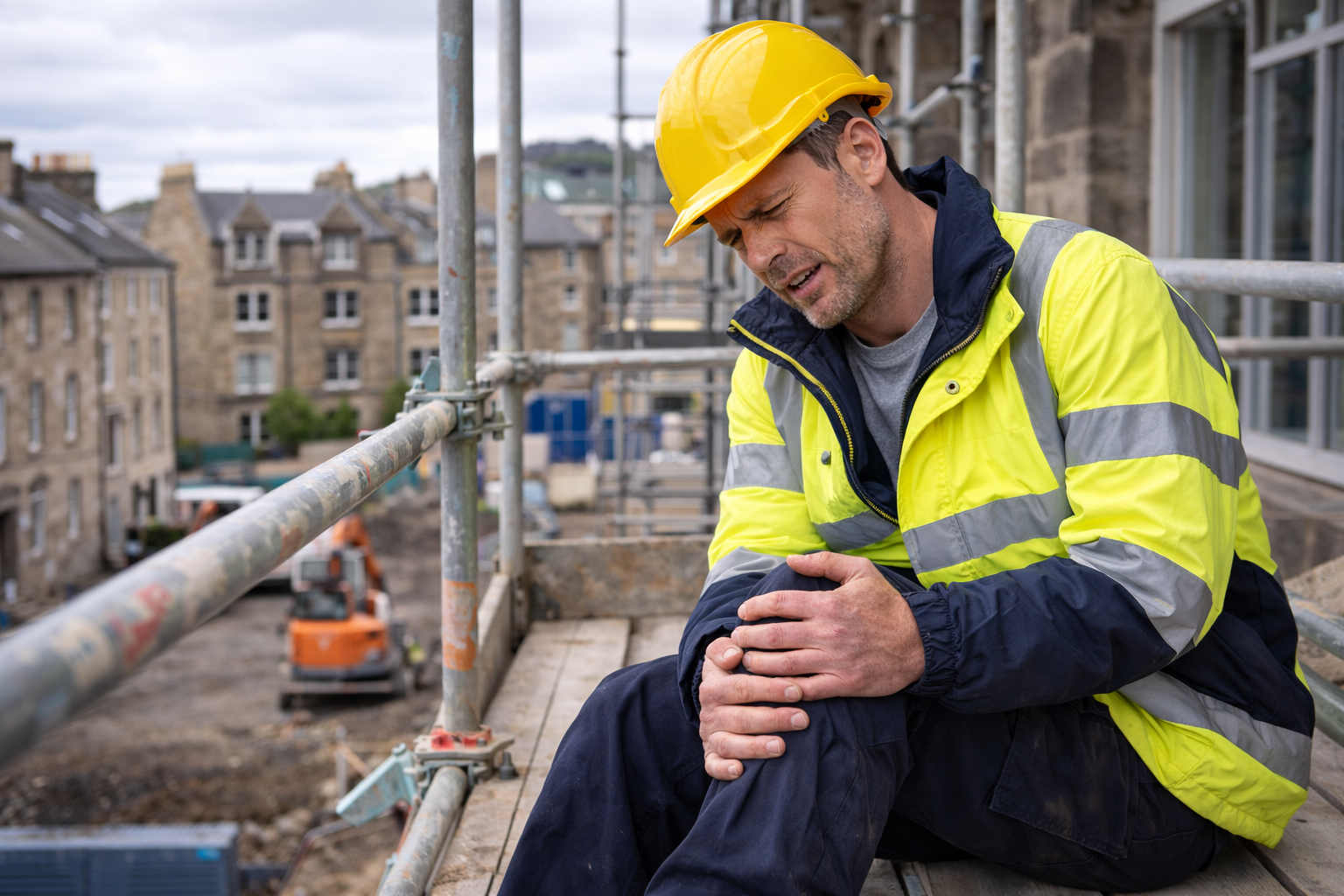 Construction site accident compensation claim Scotland