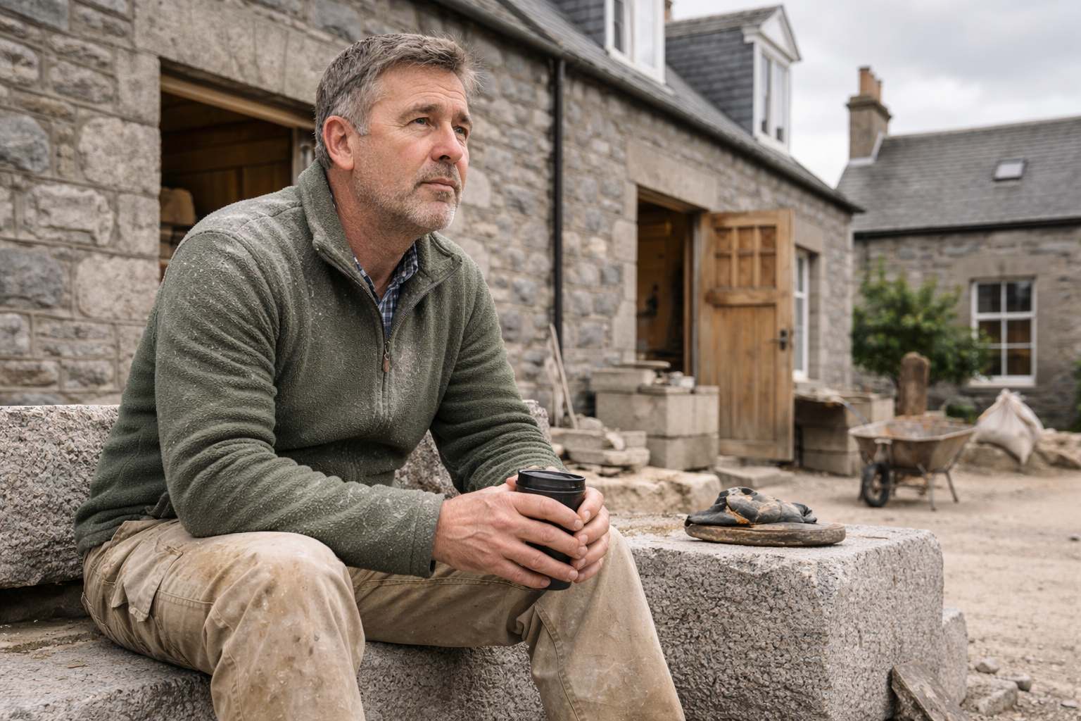 Stonemason receiving support after silicosis diagnosis in Scotland