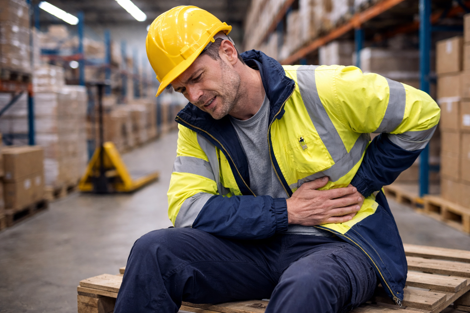 Warehouse factory accident compensation claim Scotland